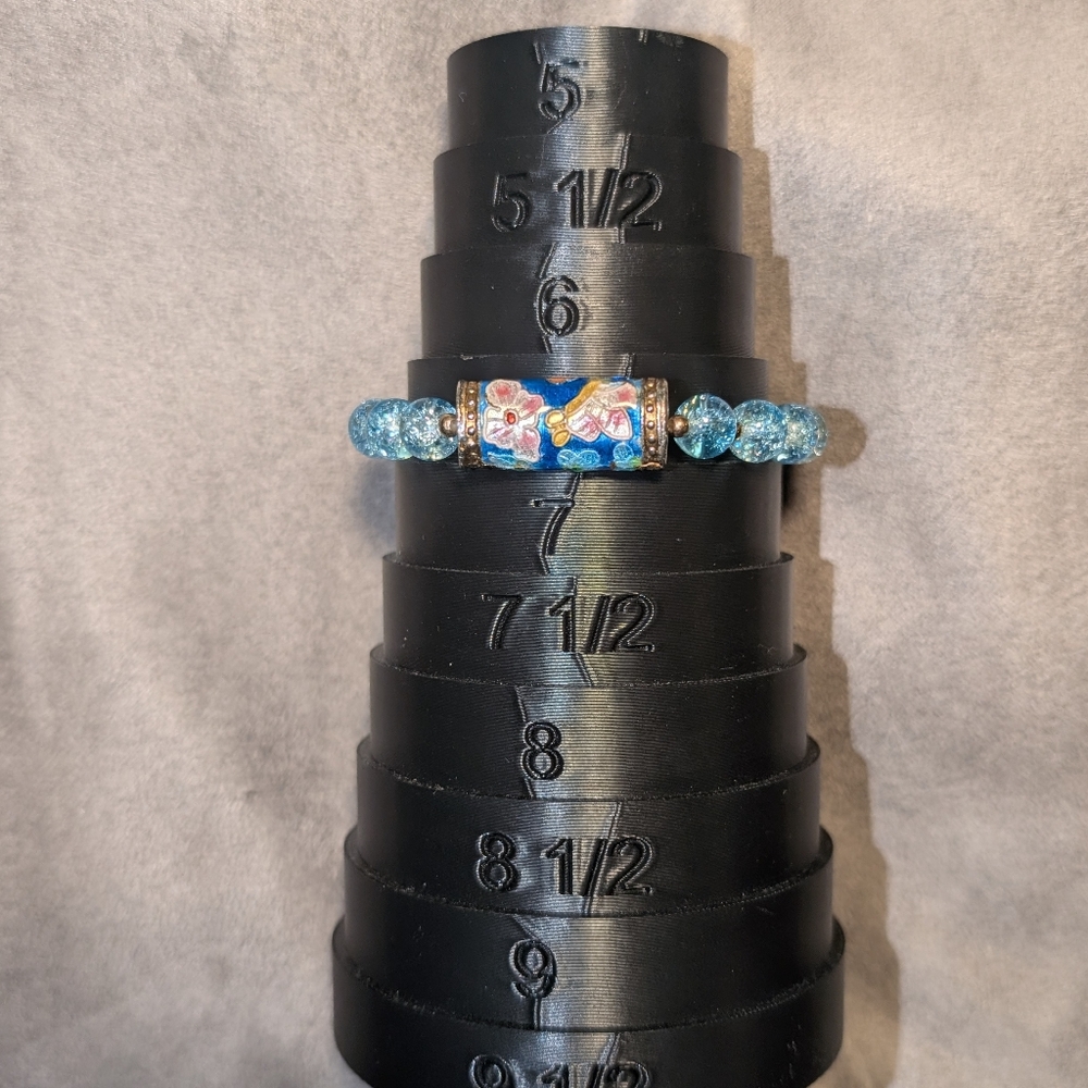 Cloisonne And Glass Bracelet - Picture 3 of 8
